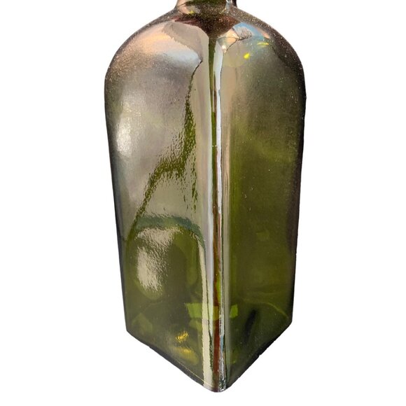 Large Glass Jar Cork Top Pier 1 Imports Made in Spain 12" Avocado Green NWT - Picture 3 of 6